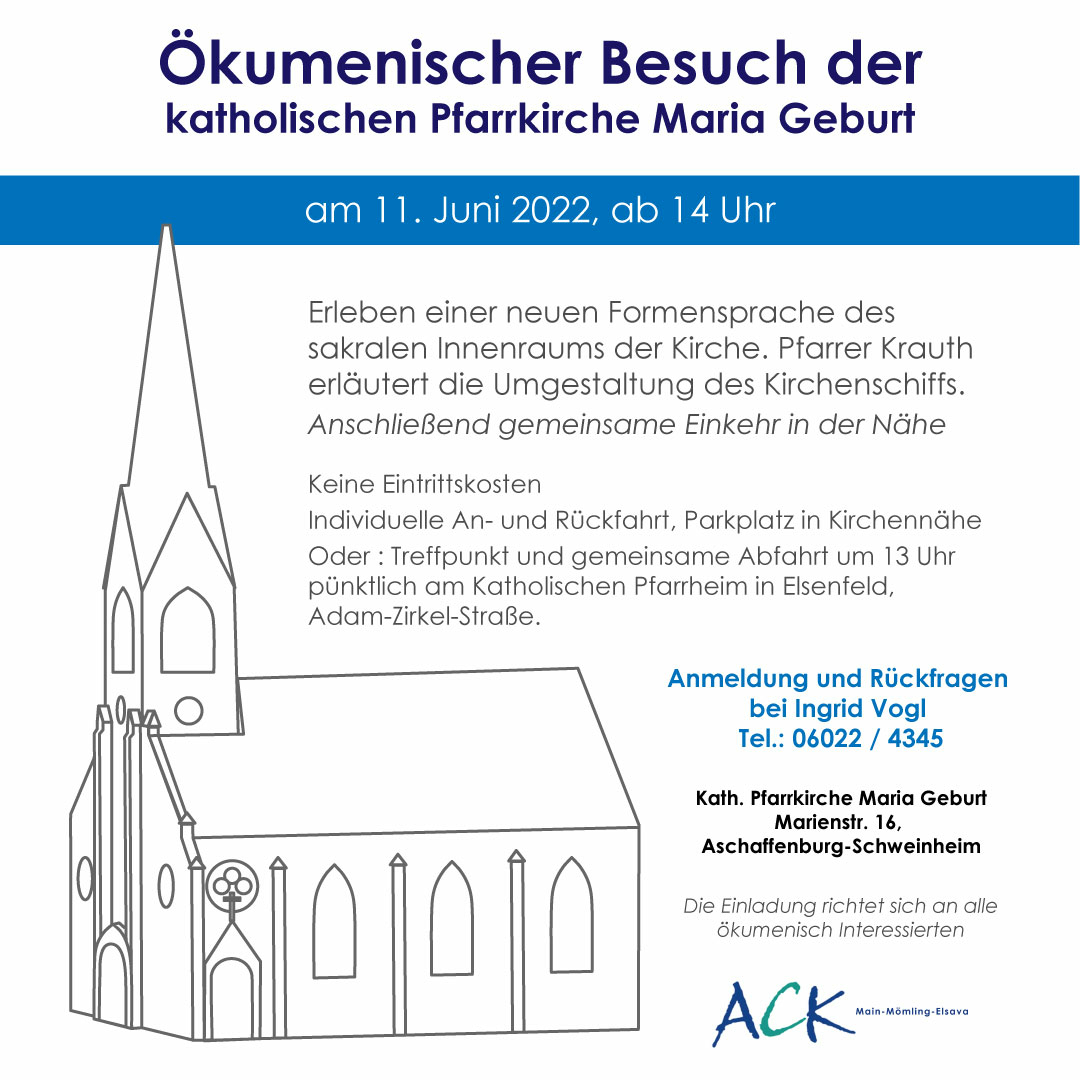 Ökumenischer Besuch Kirche Maria Geburt Aschaffenburg